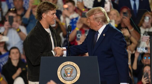 Trump Defends Giants Quarterback Jaxson Dart After Rally Appearance Draws Criticism